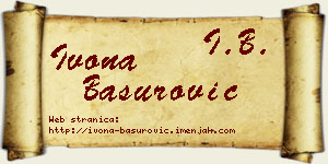Ivona Basurović vizit kartica